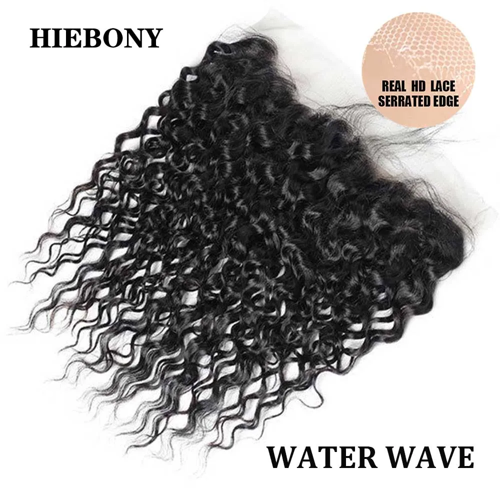 HiEbony Water Wave new Frontal Only SKINLIKE 13x6 HD Lace Frontal 5x5 6x6 7x7 Closure Invisible 2025 for Women