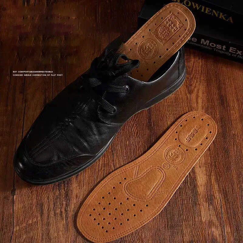 new 1 Pair Ultra Thin Breathable Deodorant Leather Insoles 2025 Large Size 36-45 Absorb Sweat Replacement Inner Soles Shoes Insole Pads