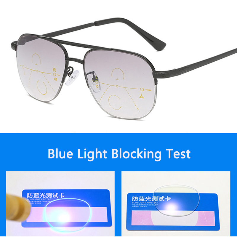 Sun Multi-focal Progressive Reading Glasses Men Women Anti Blue Ray Presbyopic Glasses Computer Optical Far Near Eyeglass
