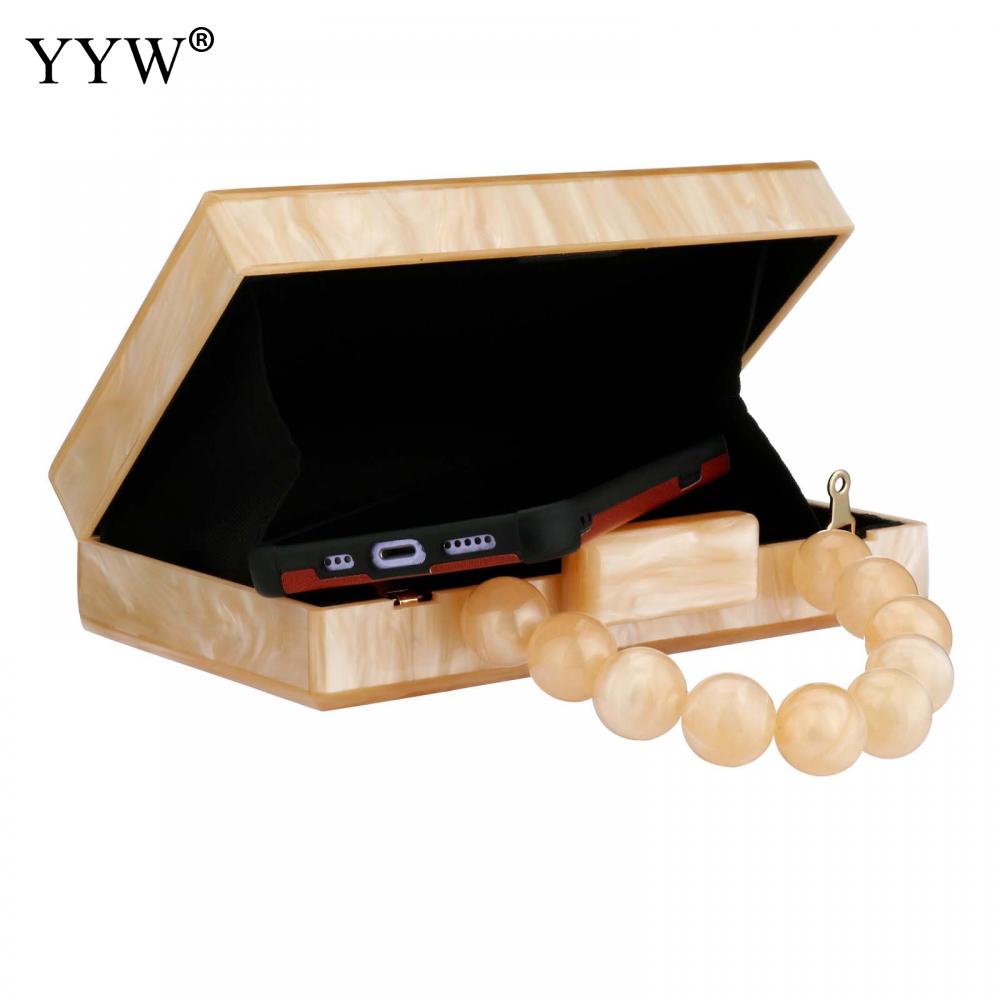 DHwanglijia Women designer bag Acrylic Box Evening Clutch Bags For Wedding Party Foil Beads Handbags And Purses Designer High Quality Shoulder Bag