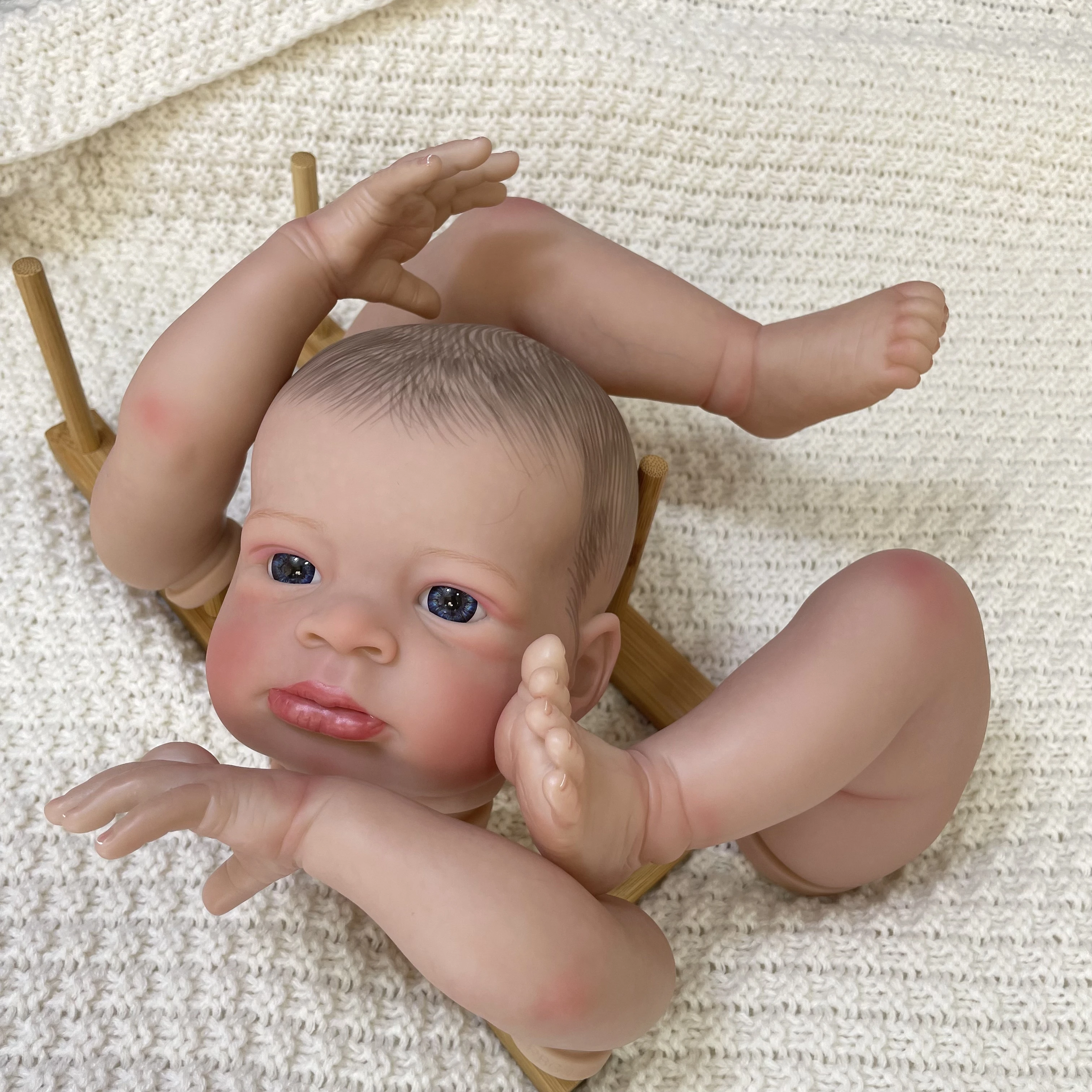 20inch Already Painted Reborn Doll Parts 2025 Lanny Unassembled Lifelike new Baby 3D Painted Skin with Visible Veins Cloth Body Included