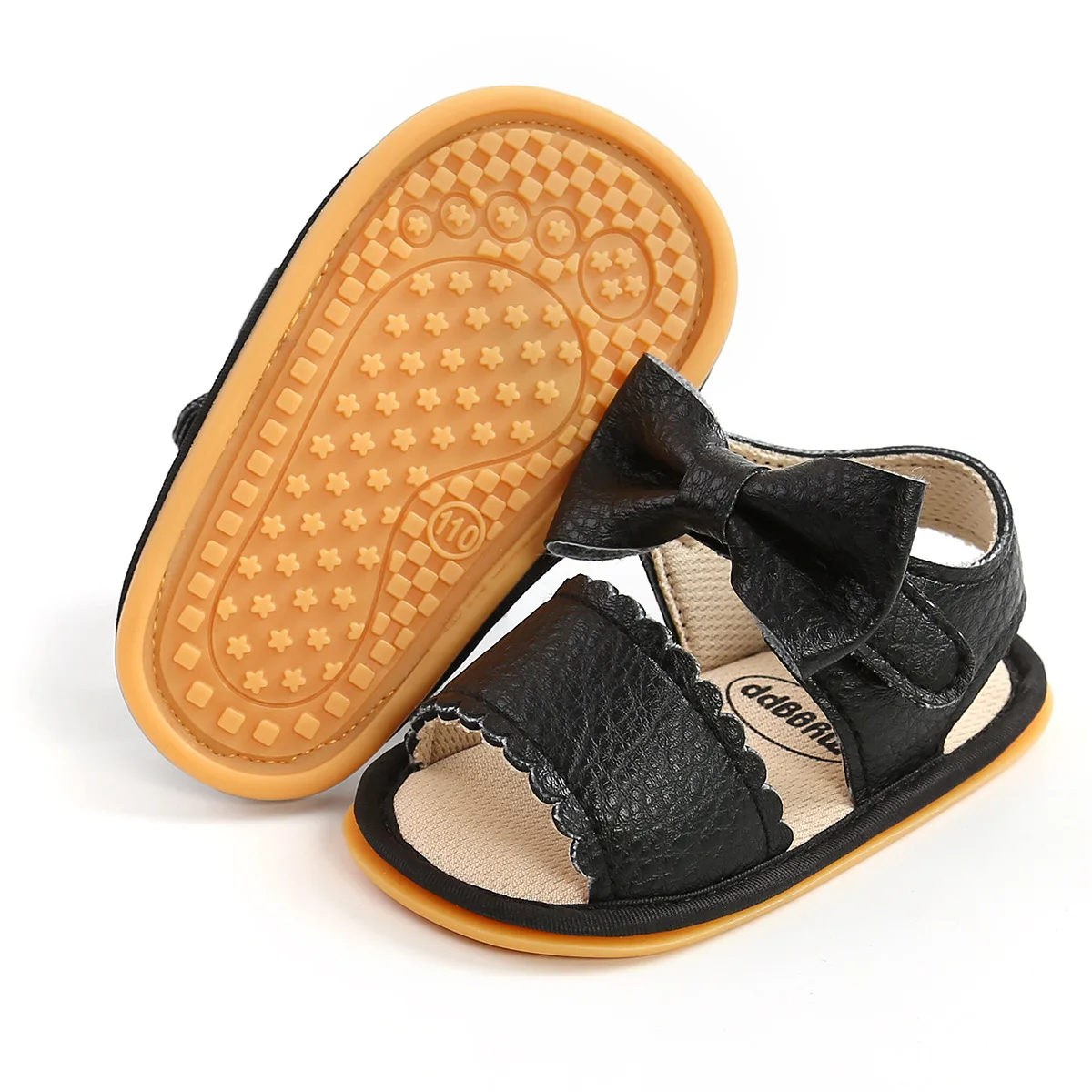 2025 Baby Shoes Summer Baby Boy Girl Shoes Toddler Flats Sandals Soft Rubber new Sole Anti-Slip Bowknot Crib First Walker Shoes