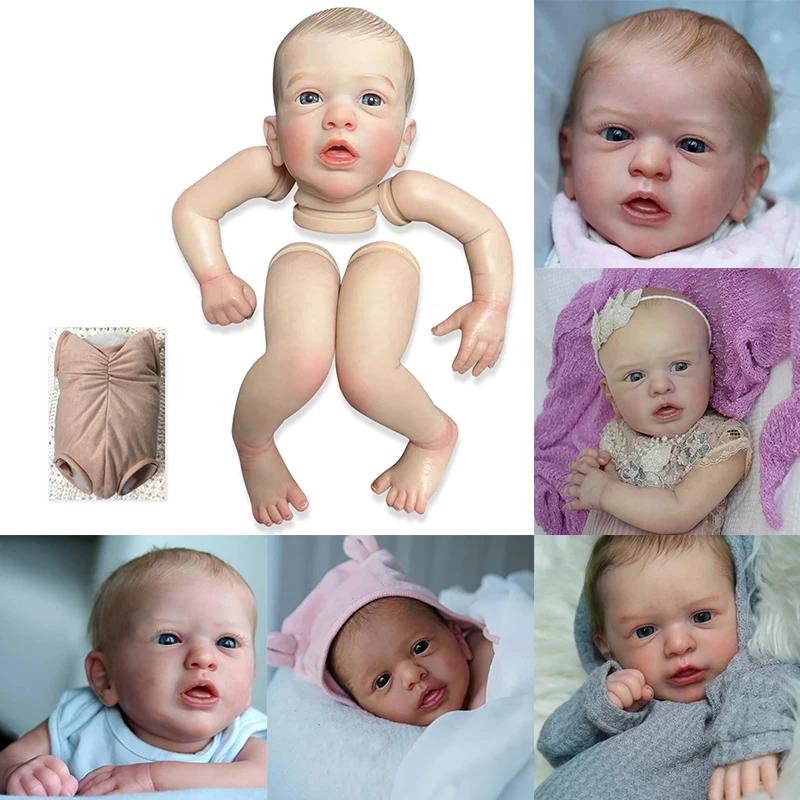 19inch Aleyna Finished Doll Size Already Painted new Kits Parts Very Lifelike Baby Doll 2025 with Many Details Veins Included Cloth Body