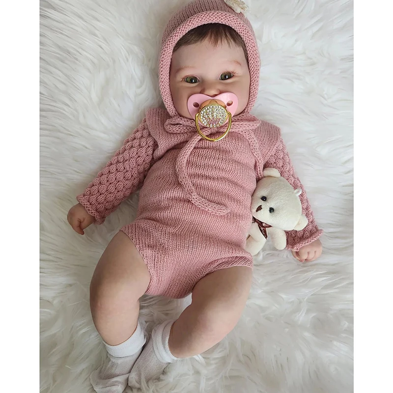 60cm 24inch Maddie Lifelike Toddler Popular Lovely Doll with Hand-root Hair Soft Cuddle Body High Quality Doll