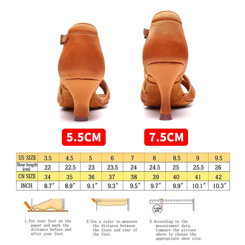 Latin Dance 2025 Shoes Women Sandals Ballroom Soft Bottom Dance new Shoes Ladies Professional Latin Dance Shoes High Heeled 5.5cm/7.5cm