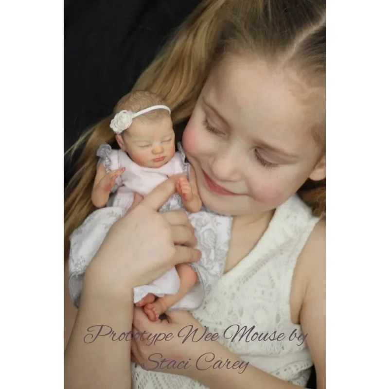 9" Inches Mini Bebe Reborn Kit Wee Patience Reborn Baby Vinyl Doll Kit Unpainted Doll Parts DIY Blank Reborn Doll Kit