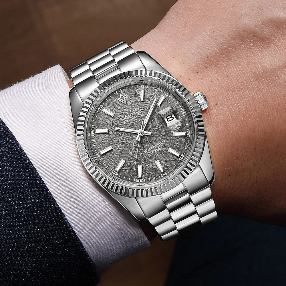 CADISEN ICEBLUE Dial Sapphire Glass Watches Men Japan MIYOTA Movt Men's Watch Mechanical Automatic Diver Clock 240327