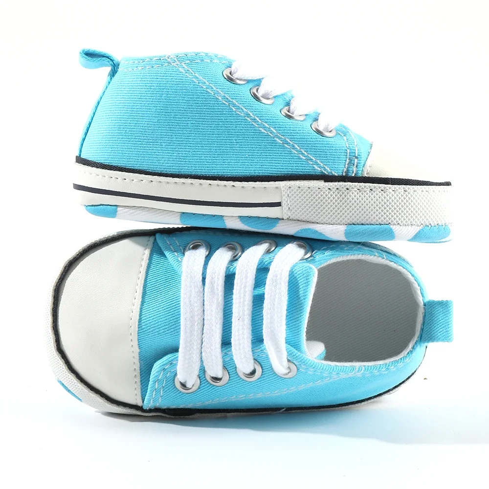 Print Star Sports Baby Canvas Classic Sneakers Newborn Baby Boys Girls First Walkers Shoes Infant Toddler Anti-slip Baby Shoes