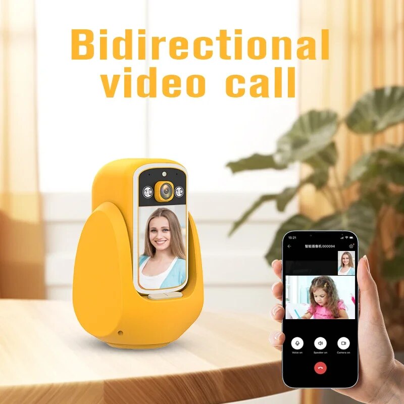 C20 2MP Video 1080P Call Camera with Screen WIFI Network 2.4GHz PTZ Control Two Way Video Voice Call Required with AI Detection