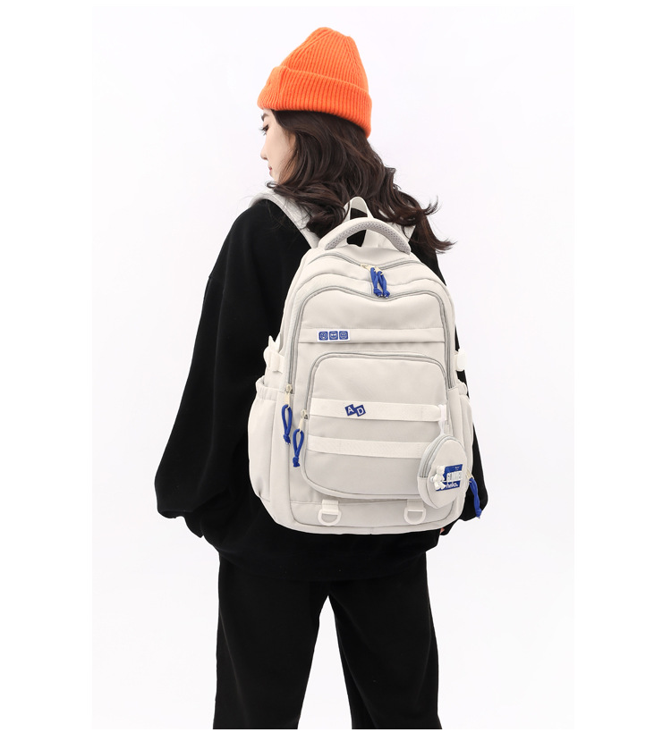 Fengdong middle school bags for girls high school simple backpack teenage girls lightweight backpack large capacity book bag
