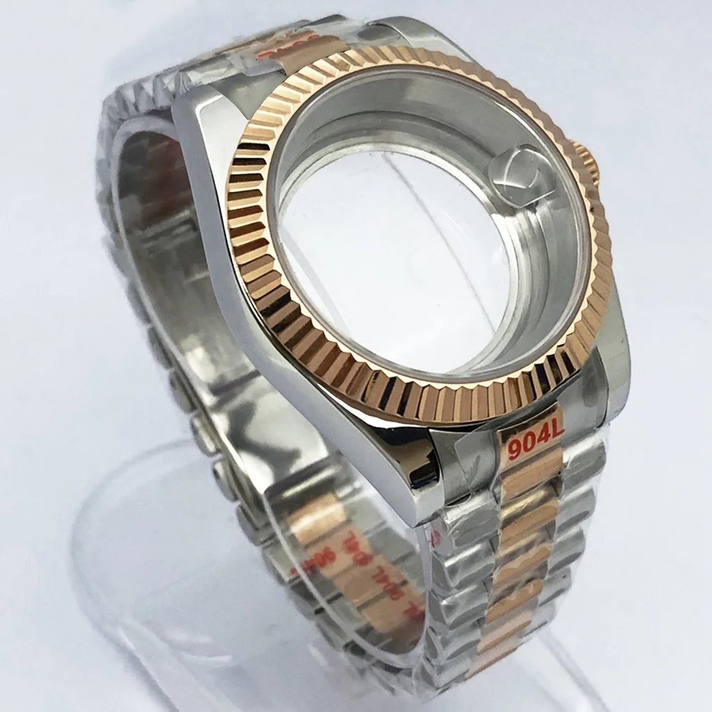 36mm 39mm Watch Case With Strap Sapphire Glass For NH35 NH36 ETA2824 PT5000 ST2130 Miyota8215 8205 821a ETA2836 Automatic