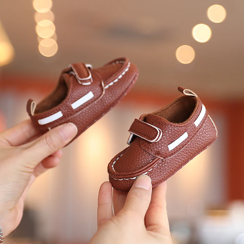 0-18M Brown Newborn Baby Shoes Themed Multicolor Boy Girl Shoes Casual Sneakers Soft Sole Non-Slip Toddler Shoes First Walkers