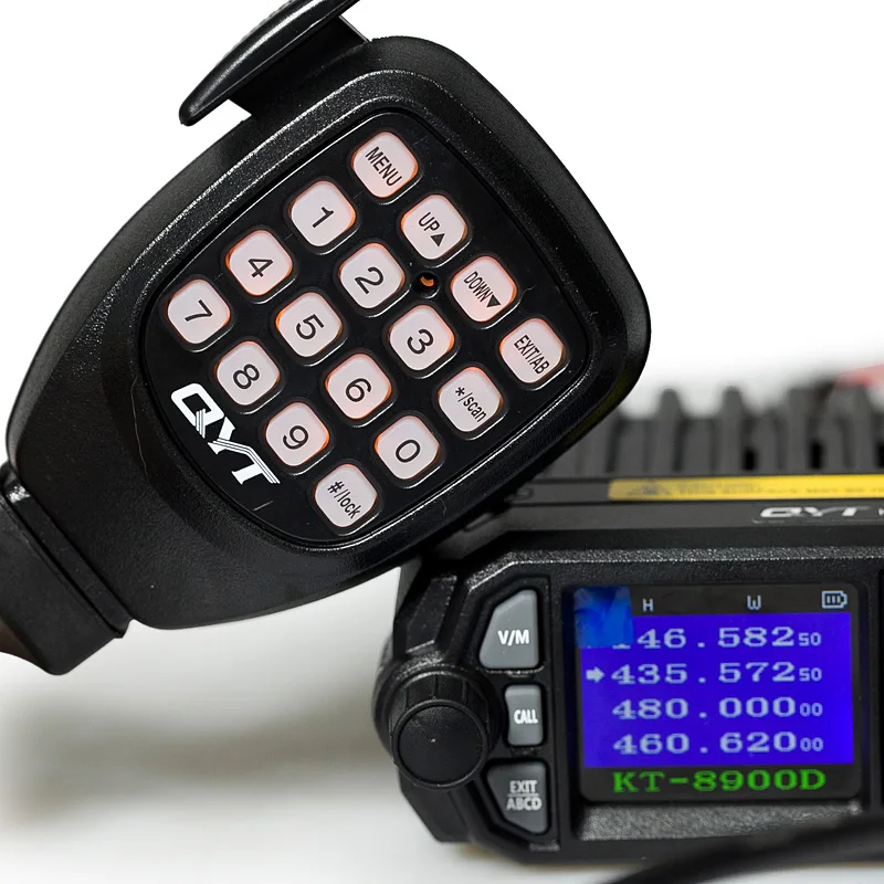 QYT KT-8900D Walkie Talkie 25W Dual Band VHF/UHF 136-174/400-480MHz Quad Watch 10km Car Mobile Radio