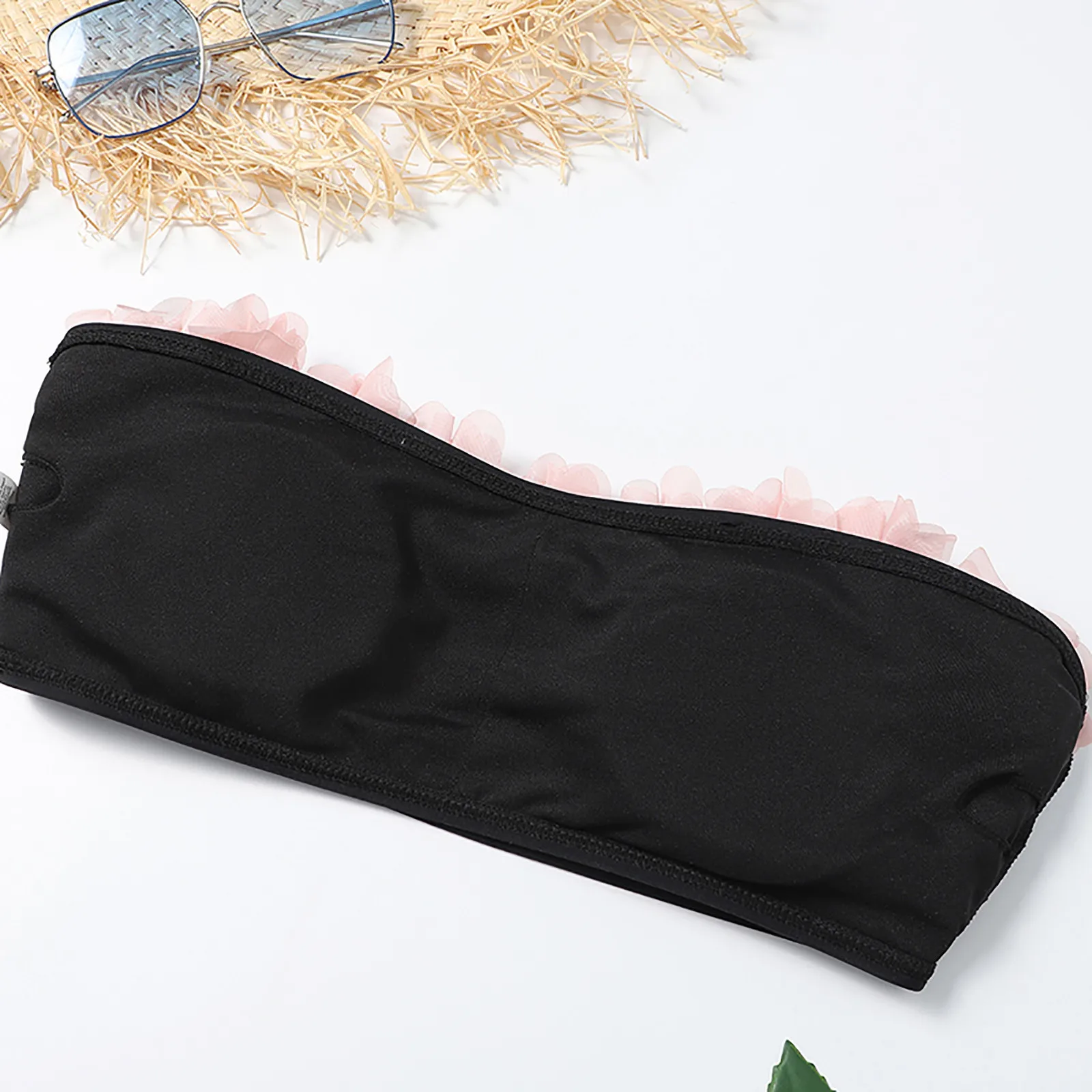 Plus Size Bikinis Set For Teens Swimsuit High Breast Contrast new 2025 Gradient Split Bikini Set Swimsuit Tummy Control Plus Size