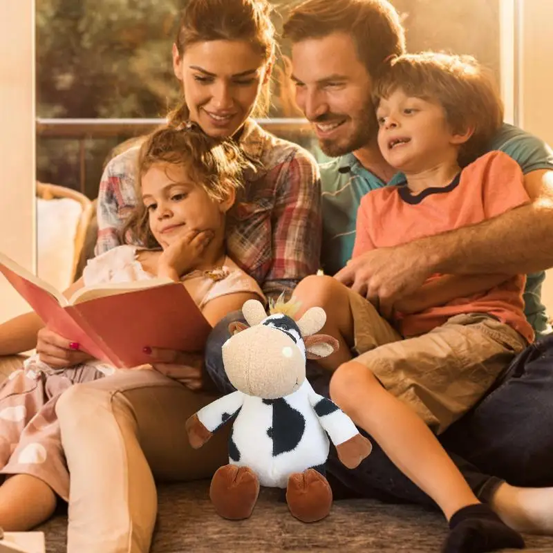 New Cow Stuffed Animal Cow Doll Toy Soft Cattle doll Plush Animals Throw Pillow Cow Design To Relax At Home School Or Amusement