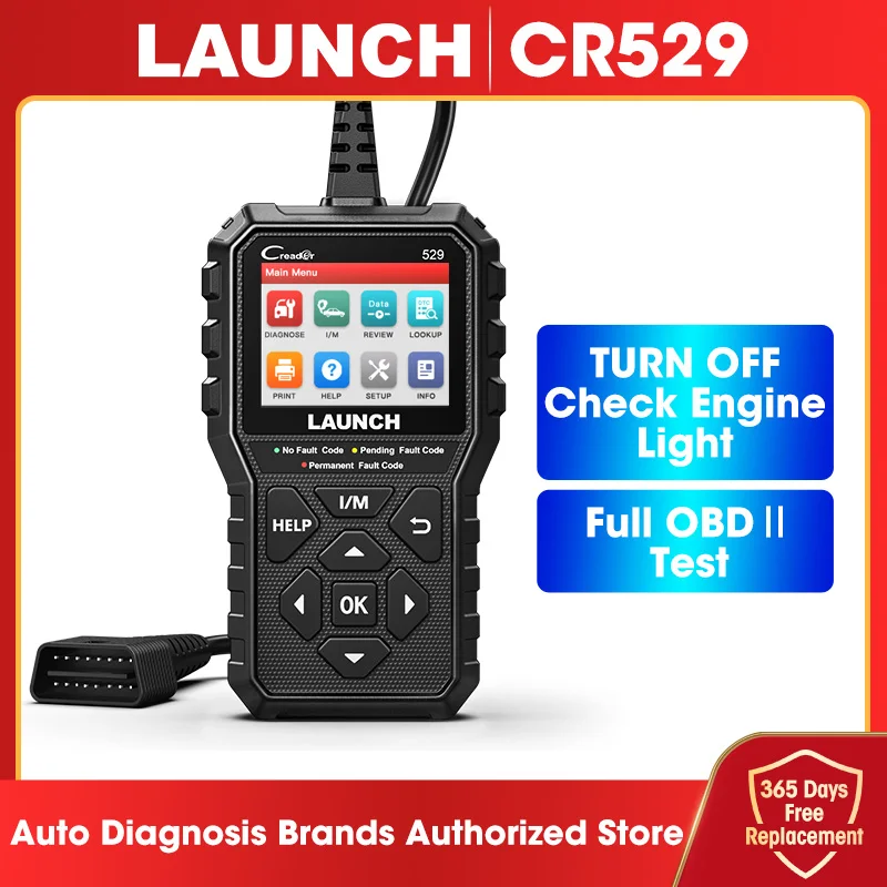 New launch Creader 529 OBD2 Scanner Automotive Diagnostic Tool OBDII Code Reader Fault new Code Read OBD Scan DIY 2025 Code Reader CR529
