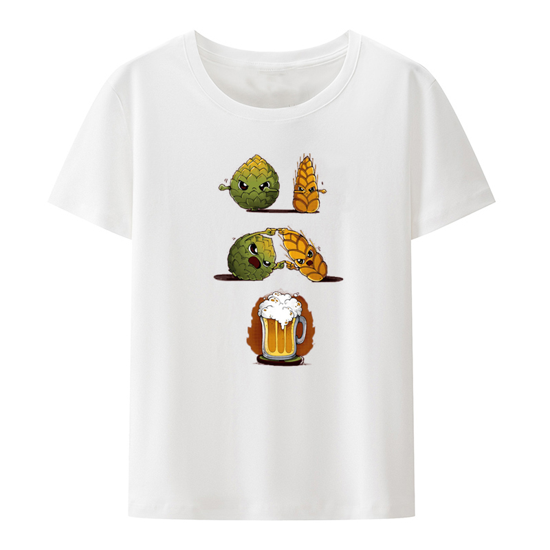 Beergetarian new Funny Men Women T-shirt Camisa Short Sleeve Tee Roupas 2025 Masculinas Loose O-neck Casual Koszulki Short-sleev Humor
