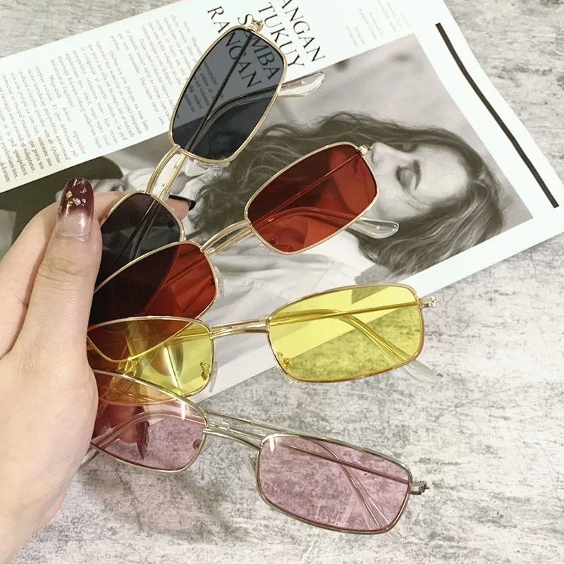 Vintage Rectangle Sunglasses Women Men Shades Small 2025 Square Sun Glasses Trend new Anti-UV Retro Sunglasses Summer Traveling Eyewear