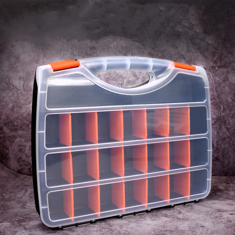 Plastic Tool Box Organizer Parts ToolBox Screw Storage Box Component Tool Organizer Box Hardware Storage Tool Organizer Suitcase