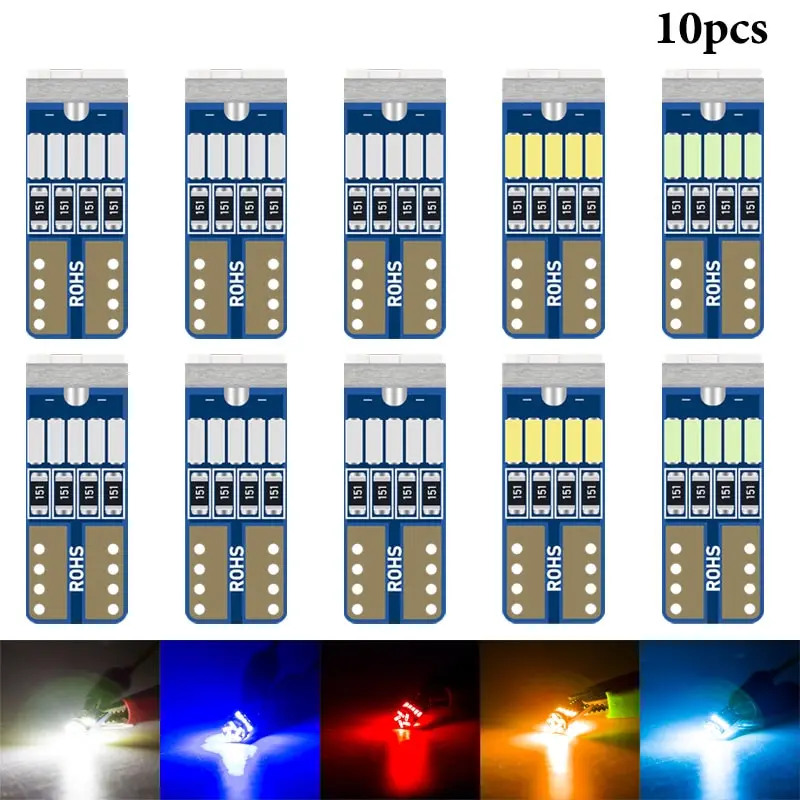 10x T10 new 15led Led W5w CANbus T10 3014smd LED No Error 194 168 Interior Instrument Reading 2025 Light Bulb Plate Lamp