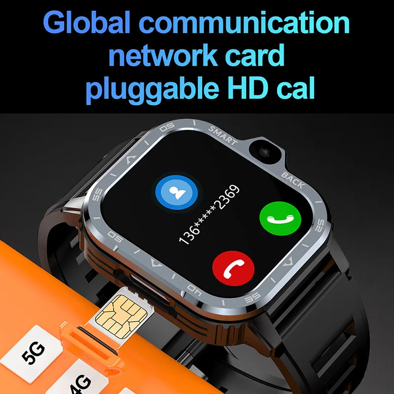 2.03 inch 4G NetworK Smart Watch GPS Wifi SIM NFC Dual Camera Rugged 16G 64G ROM Storage Google Play IP67 Android Smartwatch