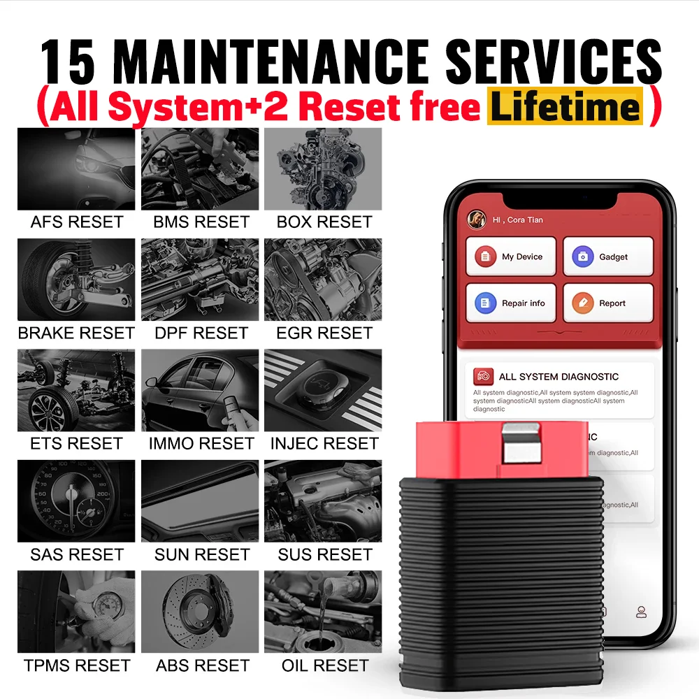 Kingbolen Ediag Mini Full System Car Diagnostic Tools 15 Resets FULL OBD2 Code Reader Read/Clear Error Code PK Thinkdiag mini