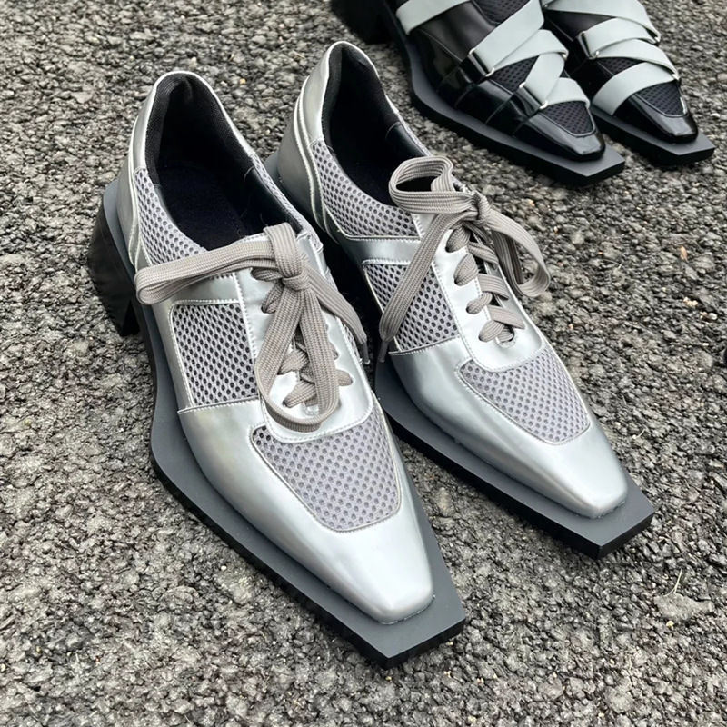 2025 new 2023 Spring f9f24 Mary Jane Pumps Women Low Heels Elegant Leather Pointed Toe Footwear Party Office Lady Shoes