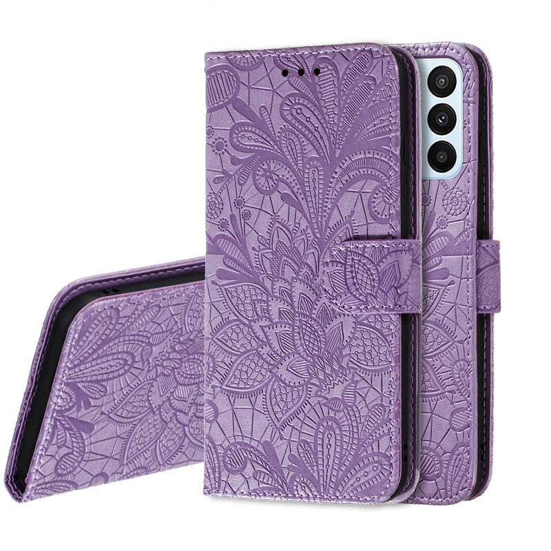 Leather Case 2025 for Honor X8 X7 70 Pro 80 50 new Lite X7A X8A X6 60 X9 Magic 4 Lite Eming Lace flower wallet