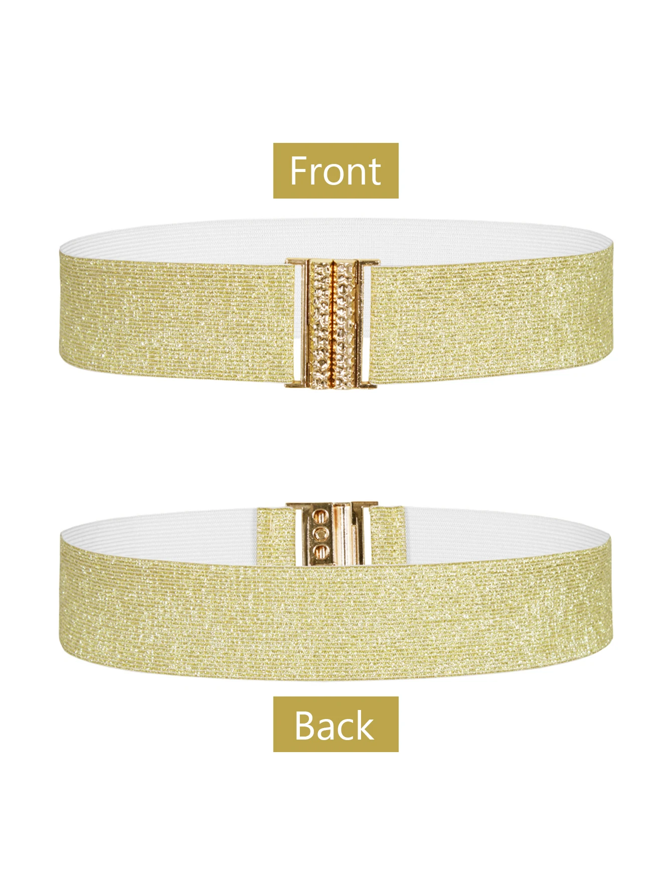 Gold Belt Women Decorative Belt 2025 Down Jacket Sweater With Skirt Belt Versatile Skirt Belt Elastic Elastic Wide new Waist Seal SCB0319