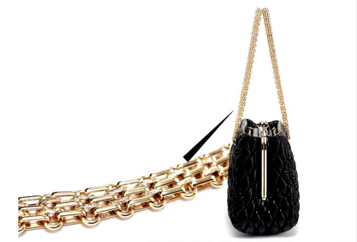 40cm-160CM Metal Chain Replacement Shoulder Bag Strap for Handbag, Steel - DIY Gold, Silver, Gun Black, Bronze 16mm Purse