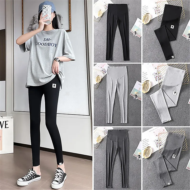 Maternity Pants Pregnant Maternity Clothes Pregnancy Adjustable Tights High Waist Comfortable new Elastic 2025 Bottoming Leggings