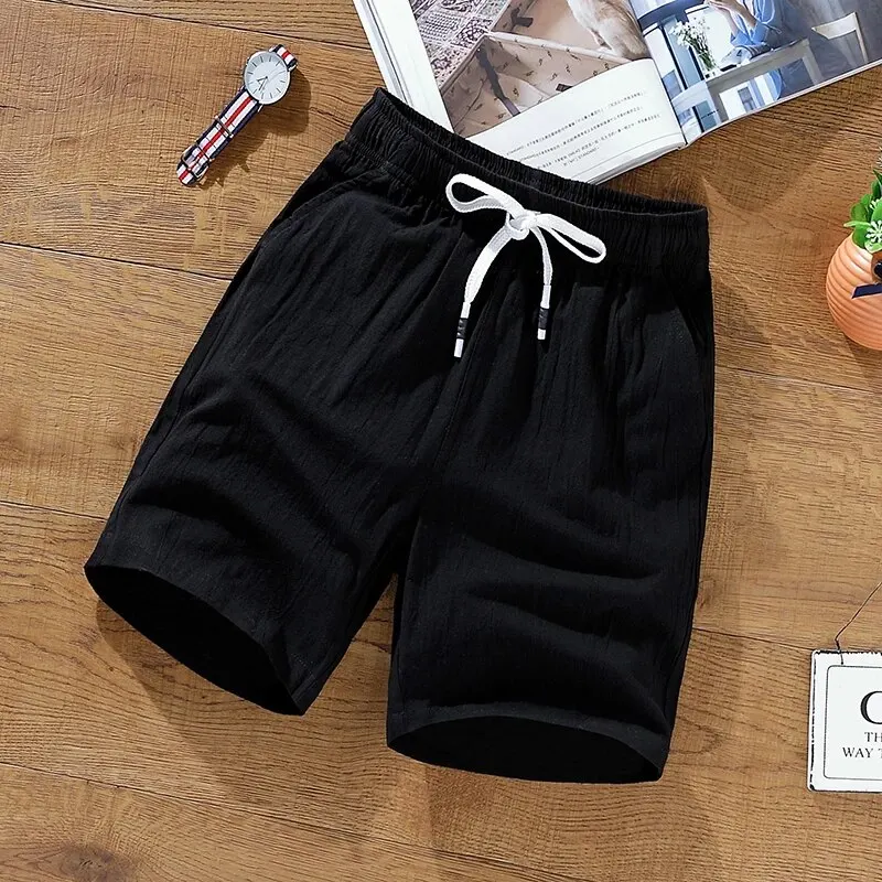 2023 New 2025 Summer Shorts Casual Shorts Mens Solid Color Knee Length Pants Thin Breathable Beach new Shorts Loose Size 5XL