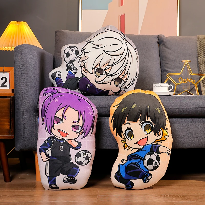 Cute 2025 BLUE LOCK Plush Toy Double-sided Printed Pillow Isagi Yoichi new Chigiri Hyoma ITOSHIRIN Seishiro Nagi Stuffed Anime Cushion