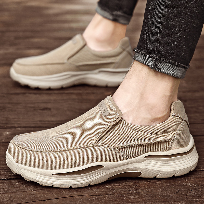Casual Shoes for Adults Men's Work Shoes Comfortable Slip-on Shoes Round Toe Shoes Elevated Walking Shoes Trendy Casual People