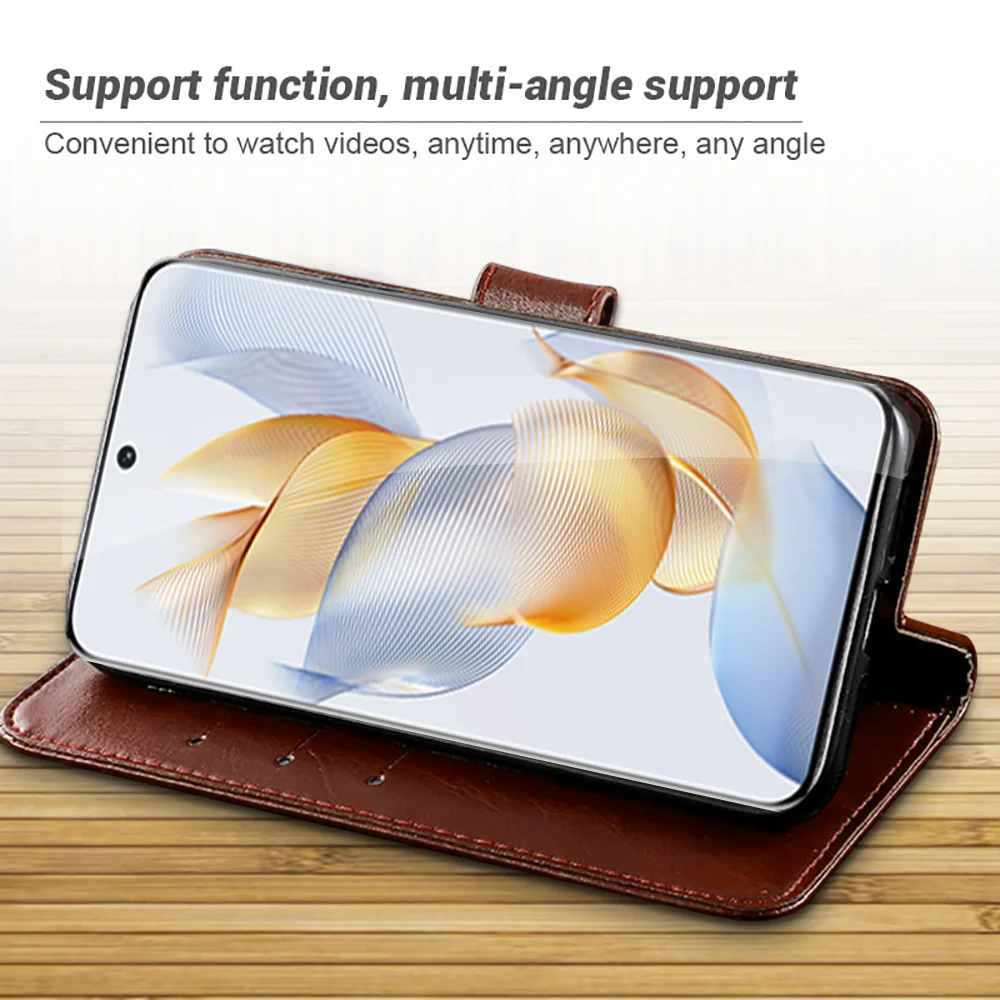 Built-in Card Slot Wallet Flip Leather Case For Honor 90 Lite 90Lite Light 5G Magnetic Book Stand Coque Honor90 Honar Honer 90