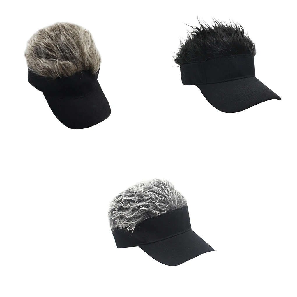 1PC New Baseball Cap With Spiked Hairs Wig Baseball Hat With Spiked Wigs Men new Women Casual Concise 2025 Sunshade Adjustable Sun Visor
