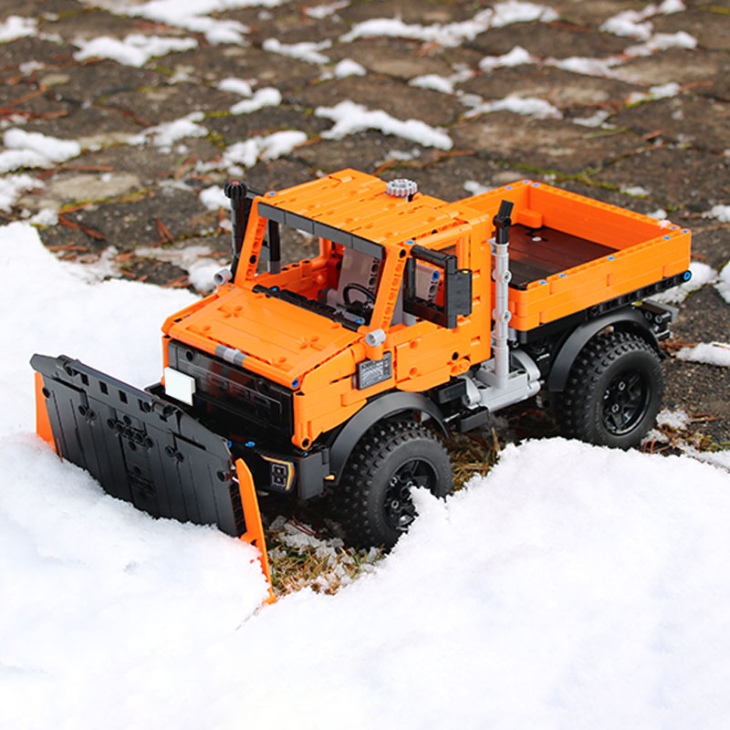NEW Technical 1264PCS MOC Building Blocks Truck Model Unimog U1400 Snowplow Cars MOD 42126 F-150 DIY Bricks Toys Assemble Gifts