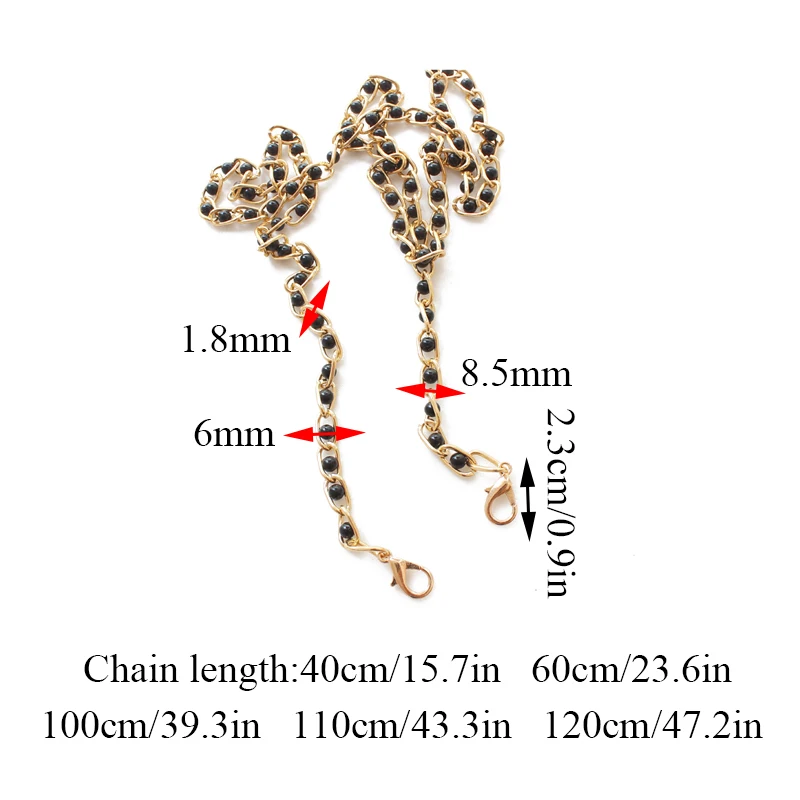 Exquisite Women Imitated Pearl Bag Chain Replacement Long Crossbody Shoulder Bag Strap Handbag Female Handle Belt Bag Parts