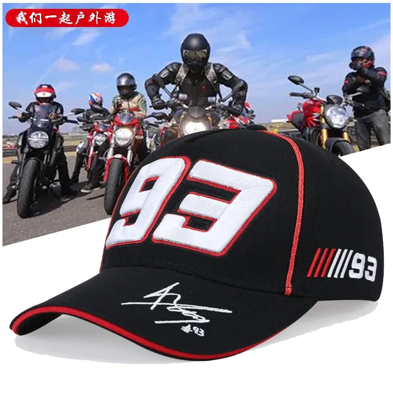 2023 Hat men's spring and autumn sun visor hat new summer motorcycle baseball cap 2025 female sunscreen black No. 93 cap