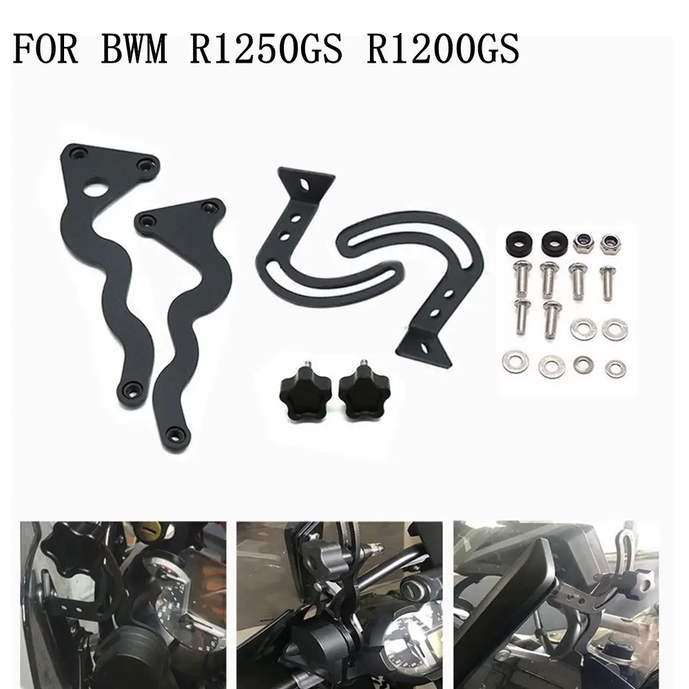 Additional Windshield Windscreen Reinforced Bracket Mount for BMW R1200GS LC /Adv. R1250GS R 1250 GS Adventure