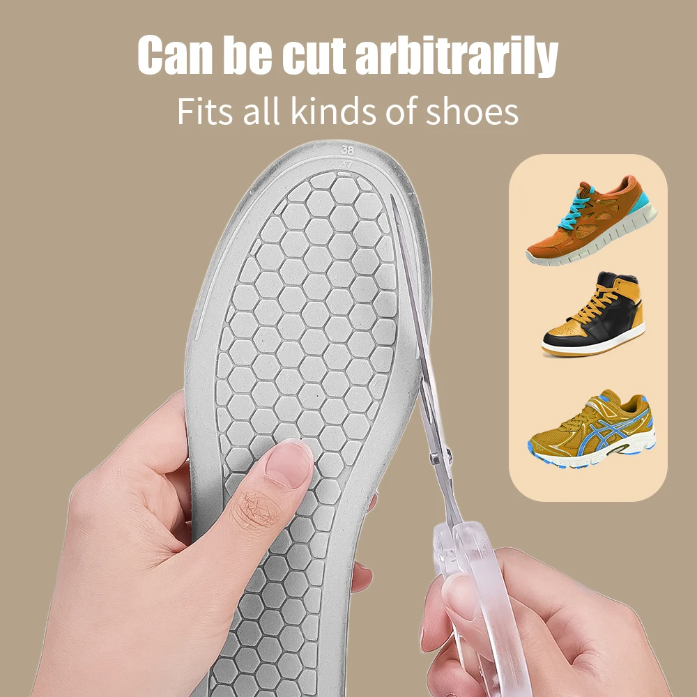 Nano new Deodorant Insoles Men Summer Thin Anti-bacterial Running 2025 Insoles Women Breathable Soft Sole Shock Absorbing Sports Insoles