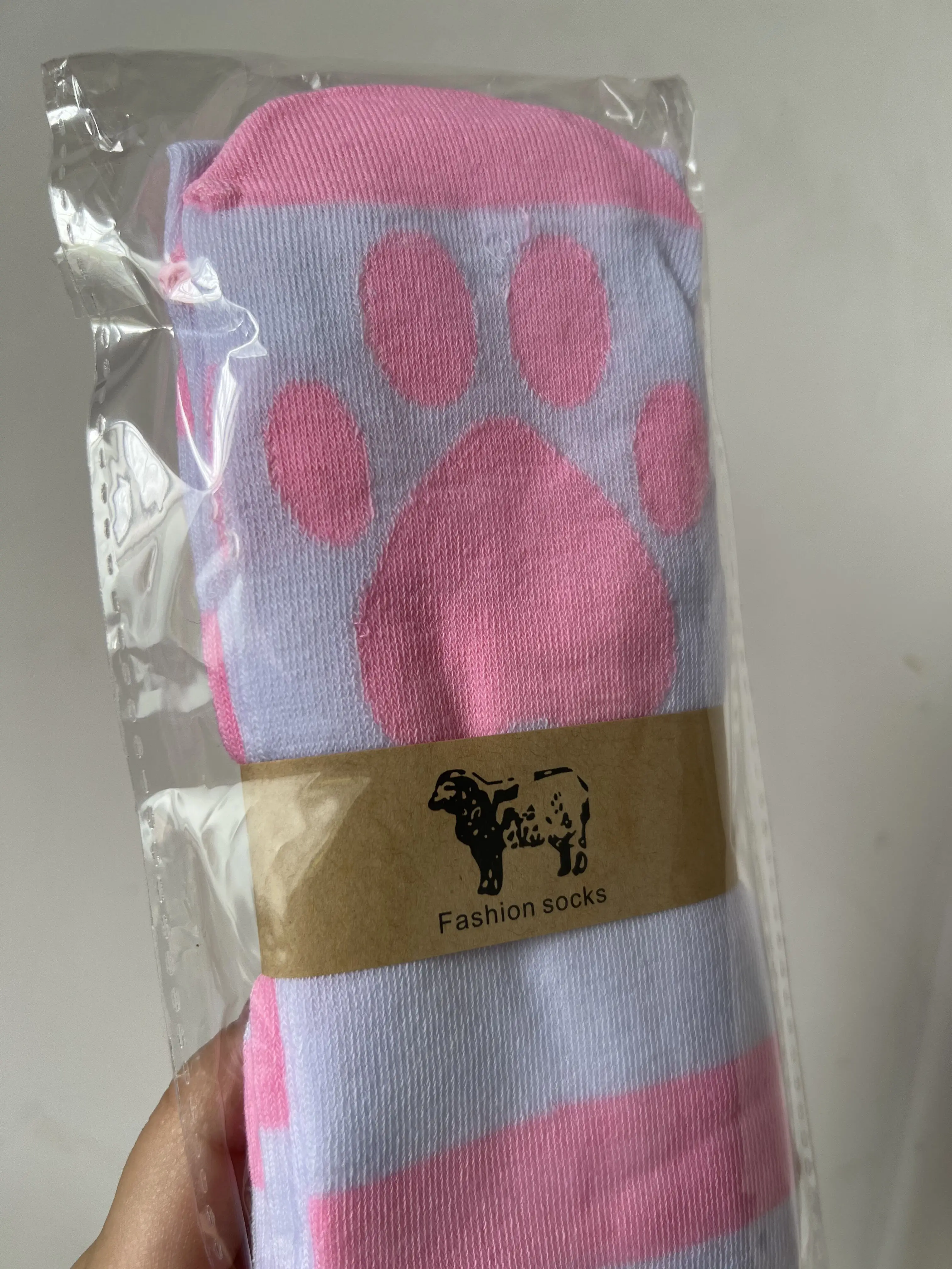Girls Anime Lolita Stockings JK Uniform Cat Paw Xmas Socks Cute Kitty Claw Over The Knee Socks Halloween Wearing For Women