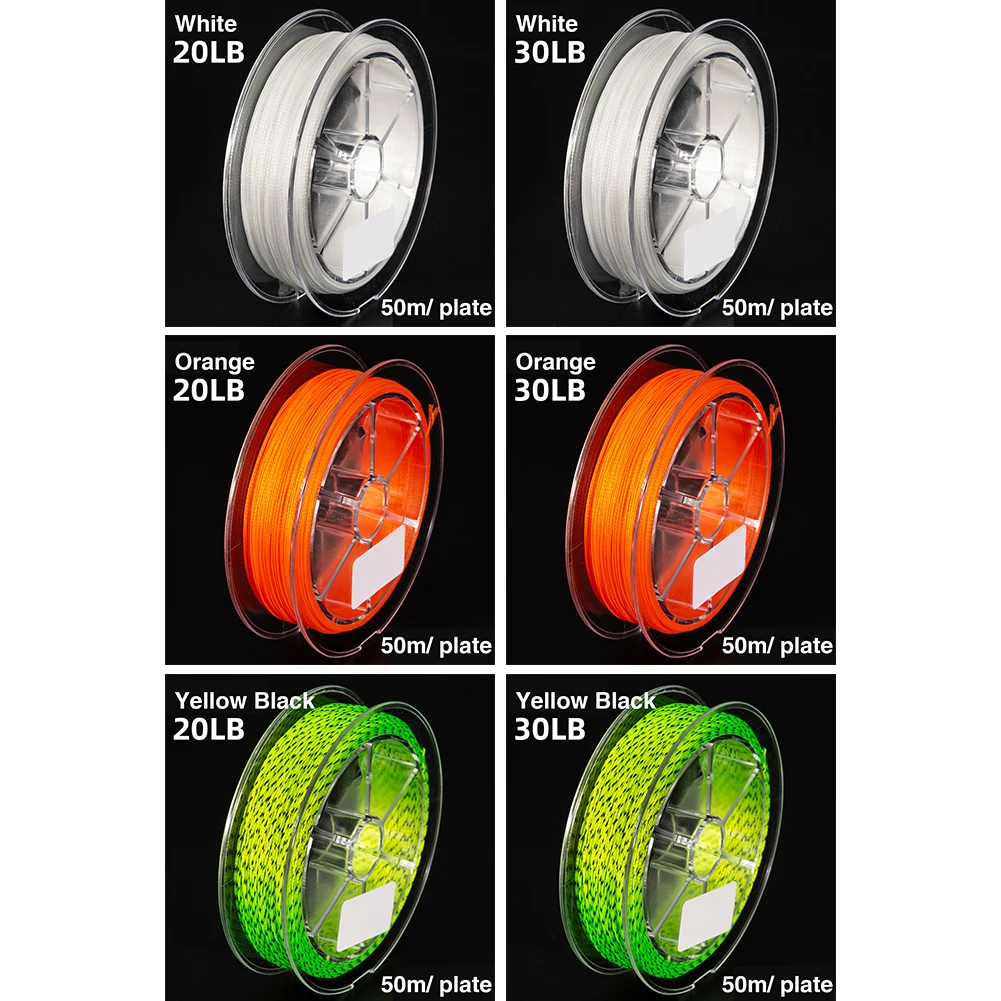 50m 20/30LB Fly Line Backing for Fly Fishing Smoothing new 8 Braided Fly Fishing Backing 2025 Line for Trout Un-waxed Accessories