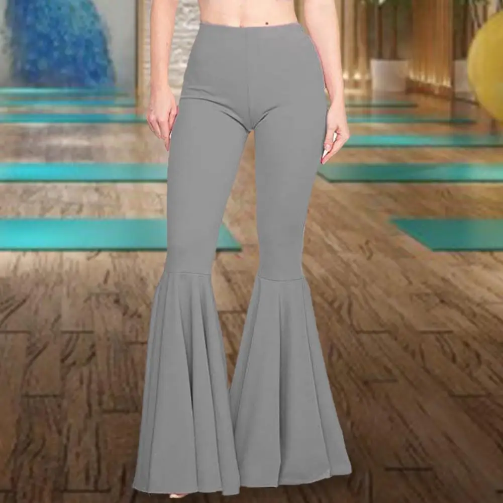 Women Tight Flare Trousers 2025 Solid Color Sexy Long new Pants Casual Midi Waist Leggings Autumn Office Lady Pants