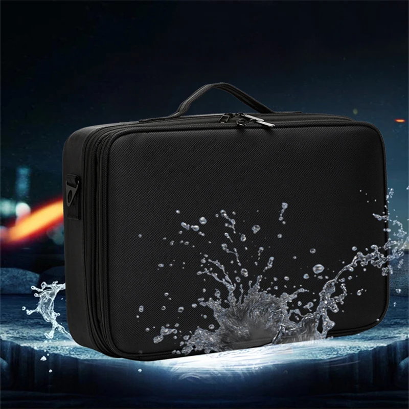 Professional Tool 2025 Bag Makeup Bag Cosmetic Large Capacity Oxford Cloth Wear Resistant 3 Layer new Multi-functional Storage Bag