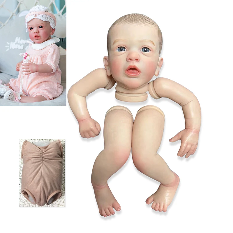19inch Aleyna Finished Doll Size Already Painted new Kits Parts Very Lifelike Baby Doll 2025 with Many Details Veins Included Cloth Body