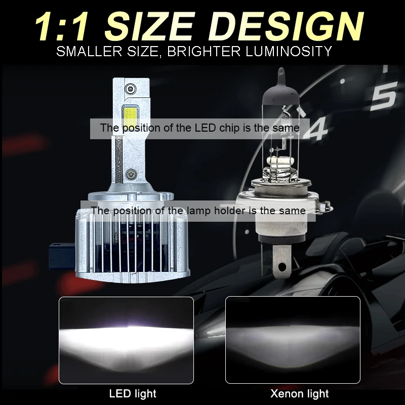 D1S D3S LED Headlights HID D2S D4S D5S D8S D1R D2R D3R Car Bulbs Turbo LED new Canbus 20000LM CSP 2025 Chip 6000K White 70W Plug&Play
