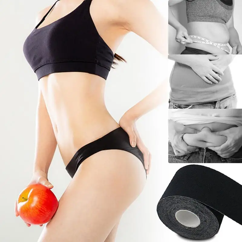 Magic Tape For Belly Magic Wrap Tape Body Stomach Tummy Tuck Tape Sticky Craft High Ductility Wavy Design For Daily Use Fat