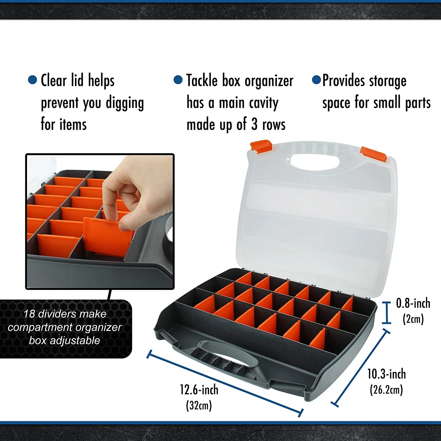 Toolbox double sided open Bolts Double Sided Nuts Durable Tool Box Organizer For Screws Hardware Storage Parts Portable