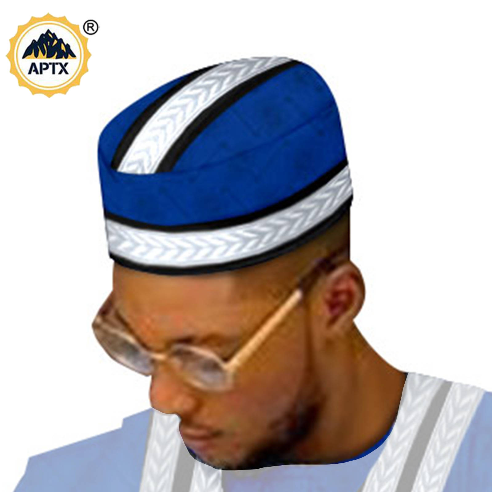 Men Handwear African Muslim Caps Jacquard Striped Hat Traditional Clothing Turband Wrap Muslim Prayer Cap Head Wear Y23A001
